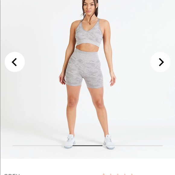 AYBL camo seamless shorts- grey - Picture 4 of 5